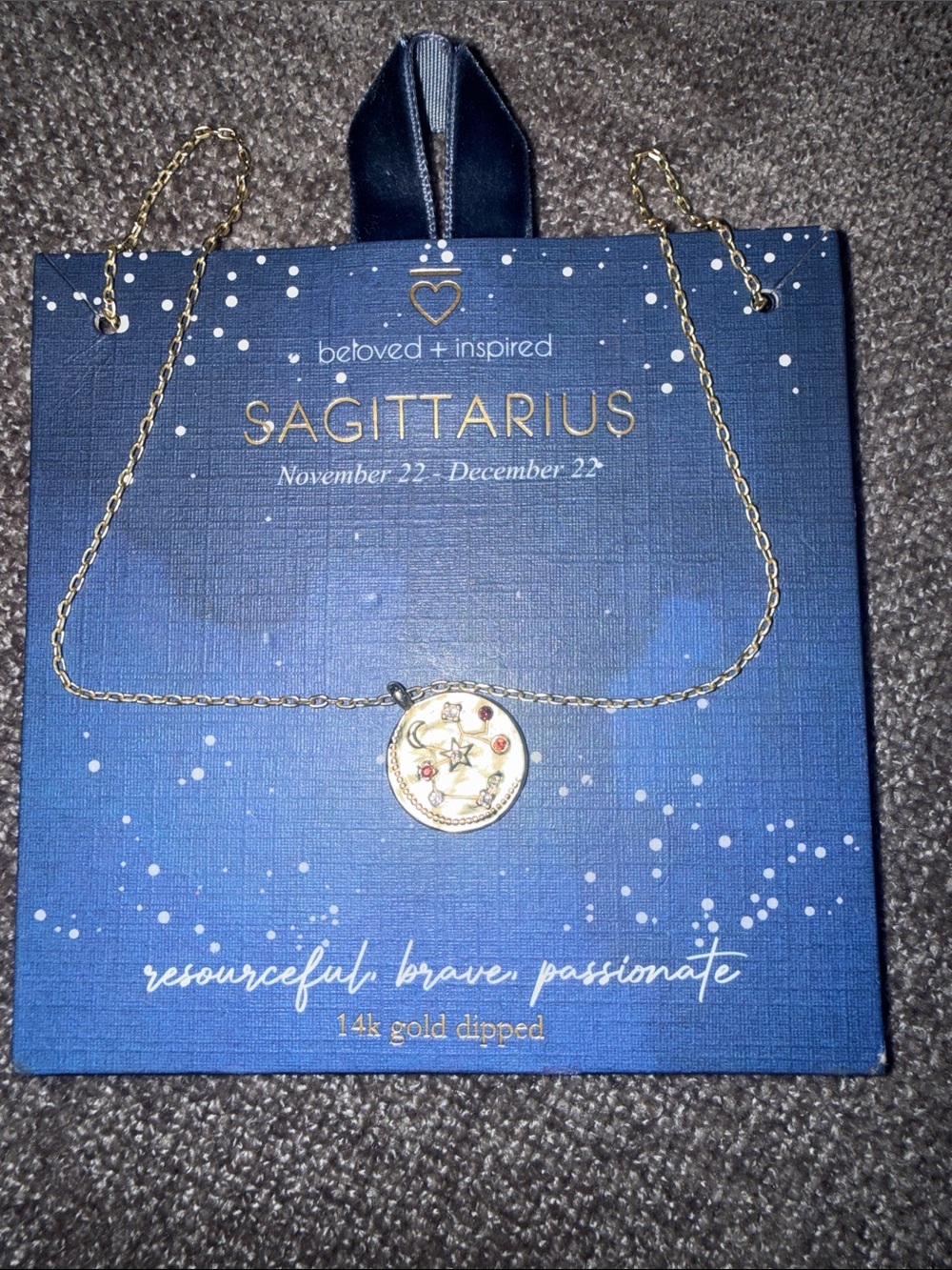 Sagittarius 14k Gold-Dipped Zodiac Pendant Necklace - Gold